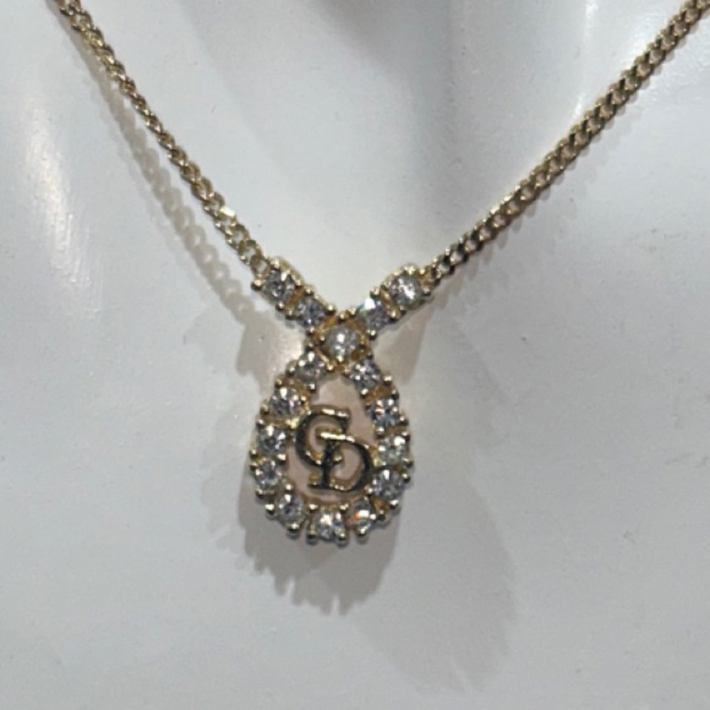Elegant Dior Gold Pendant Necklace